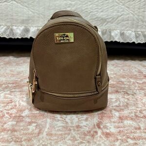 Kate Spade Taupe Backpack with Gold Accents